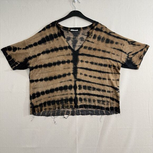 LNA Tie Dye Short Sleeve V-Neck T-Shirt Women Size Small - Picture 1 of 8